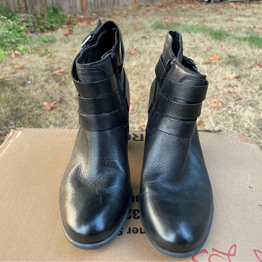 Josef Seibel Britney 38 Black Leather Ankle Boot